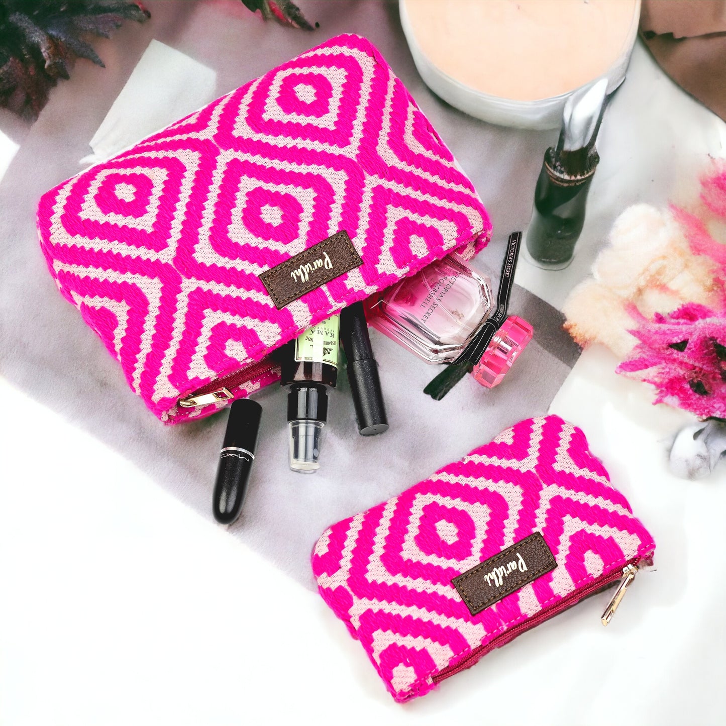Personalised Jacquard Pouch (Set of 2)